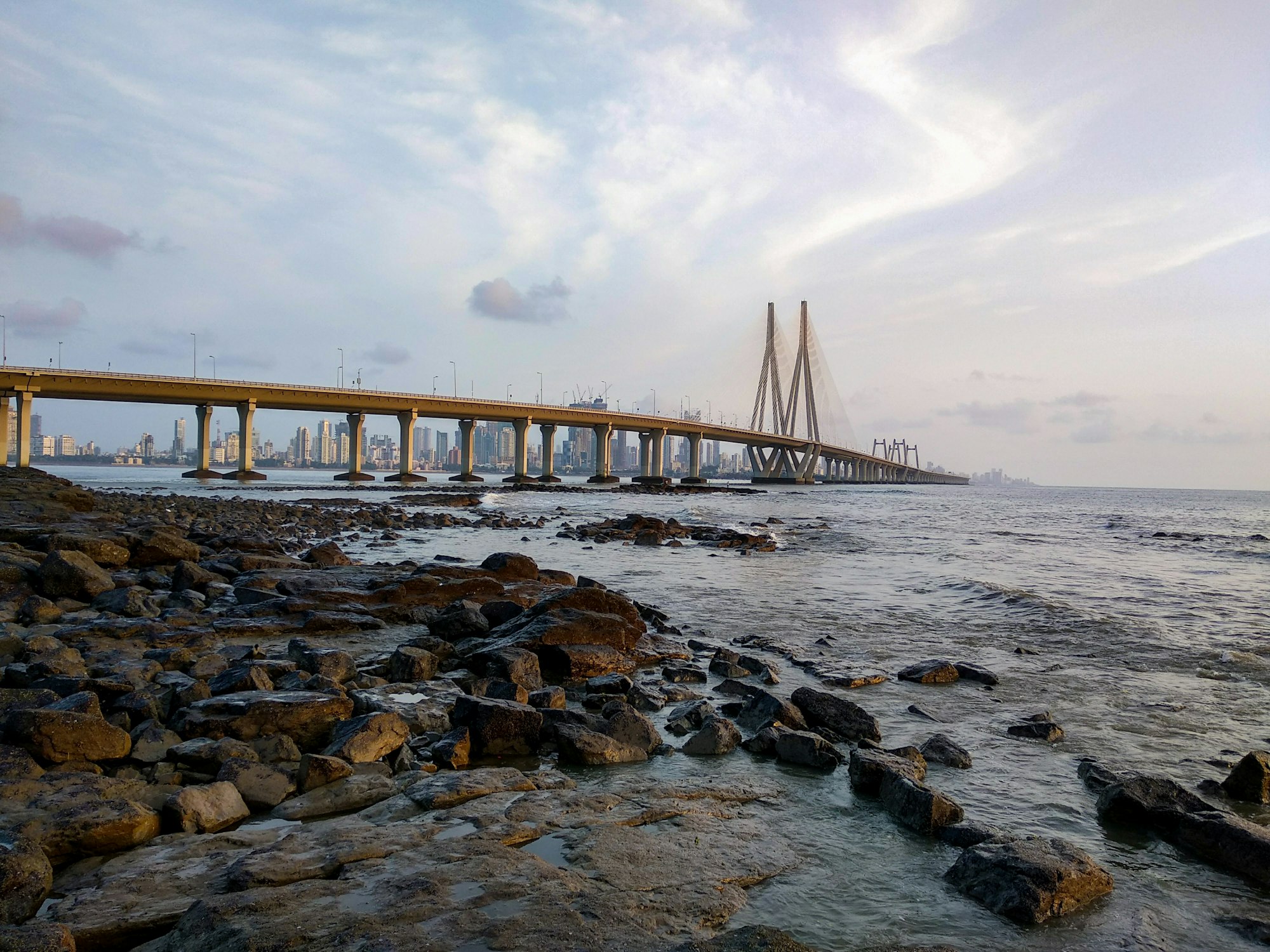 Bandra–Worli Sea Link from the shore